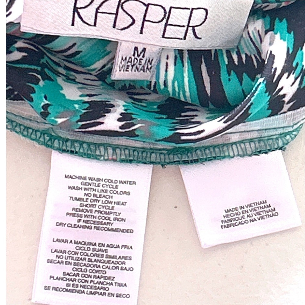 Kasper Sleeveless Abstract Print Blouse Green Black Red Women's M 2011 - Picture 3 of 7
